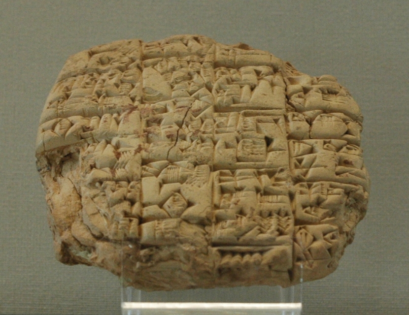 Letter sent by the high-priest Lu'enna to the king of Lagash, informing him of his son's death in combat, c. 2400 BCE, found in Telloh